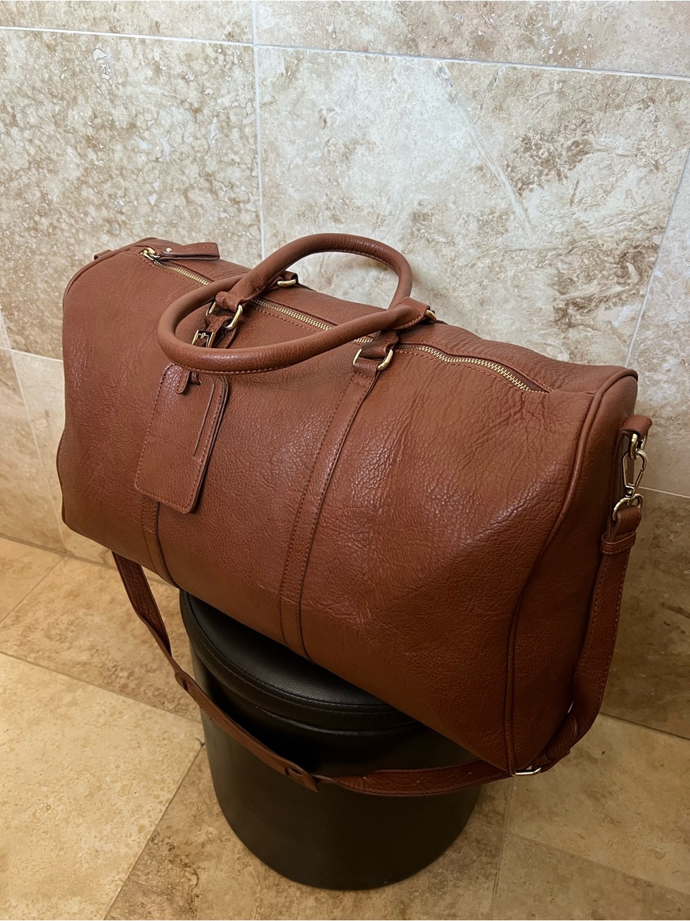 Leather Weekend Duffel Bag